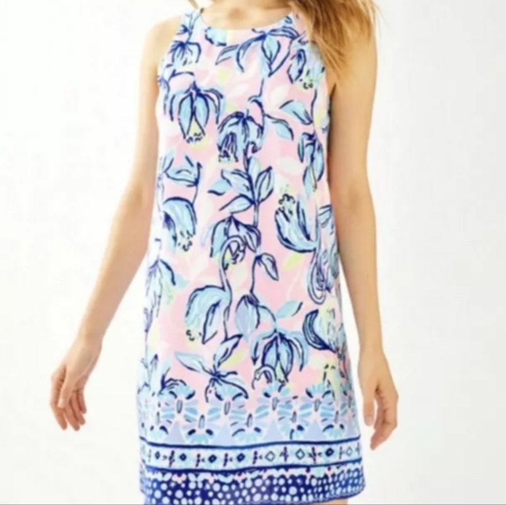 Lilly Pulitzer Jackie Silk Shift Sweet Pea Dress Size S
